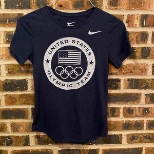 Nike graphic US Olympic Team tee, blue/white, Women’s sized XS